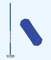 Rookie Bundle - Men's Right Hand - Blue Fiberglass Broom -  Grey Voltaje Shoes - Choice of Gripper Colour