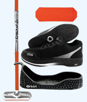 *NEW* Rookie Bundle - Women's Left Hand - Orange Fiberglass Broom -  Black Voltaje Shoes - Choice of Gripper Colour
