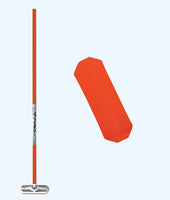 Rookie Bundle - Men's Right Hand - Orange Fiberglass Broom -  Grey Voltaje Shoes - Choice of Gripper Colour