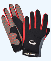 Men's Black with Red Precision Curling Gloves