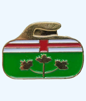 Canadian Provincial and Territorial Curling Rock Flag Pins