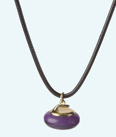 Amethyst Stone Curling Rock Necklace - In 3D