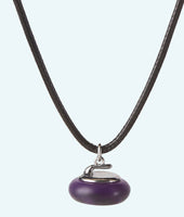 Amethyst Stone Curling Rock Necklace - In 3D