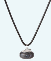 Granite Stone Curling Rock Necklace - In 3D