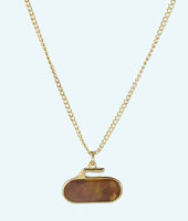 Amber Stone Curling Rock Necklace - In 2D