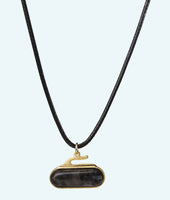 Granite Stone Curling Rock Necklace - In 2D