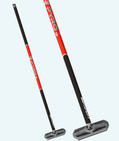 PYRO 1 1/8" Round Black & Red Carbon Fiber Broom