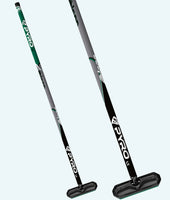 PYRO 1 1/8" Fiberlite Round Handle Forest Green/Grey Broom